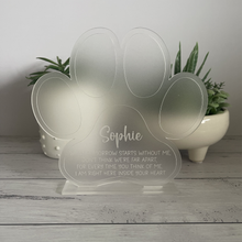 Load image into Gallery viewer, Pet Paw Print Memorial Plaque