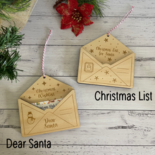 Load image into Gallery viewer, Christmas Wishlist Envelope Ornament