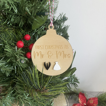 Load image into Gallery viewer, First Christmas Married Christmas Ornaments