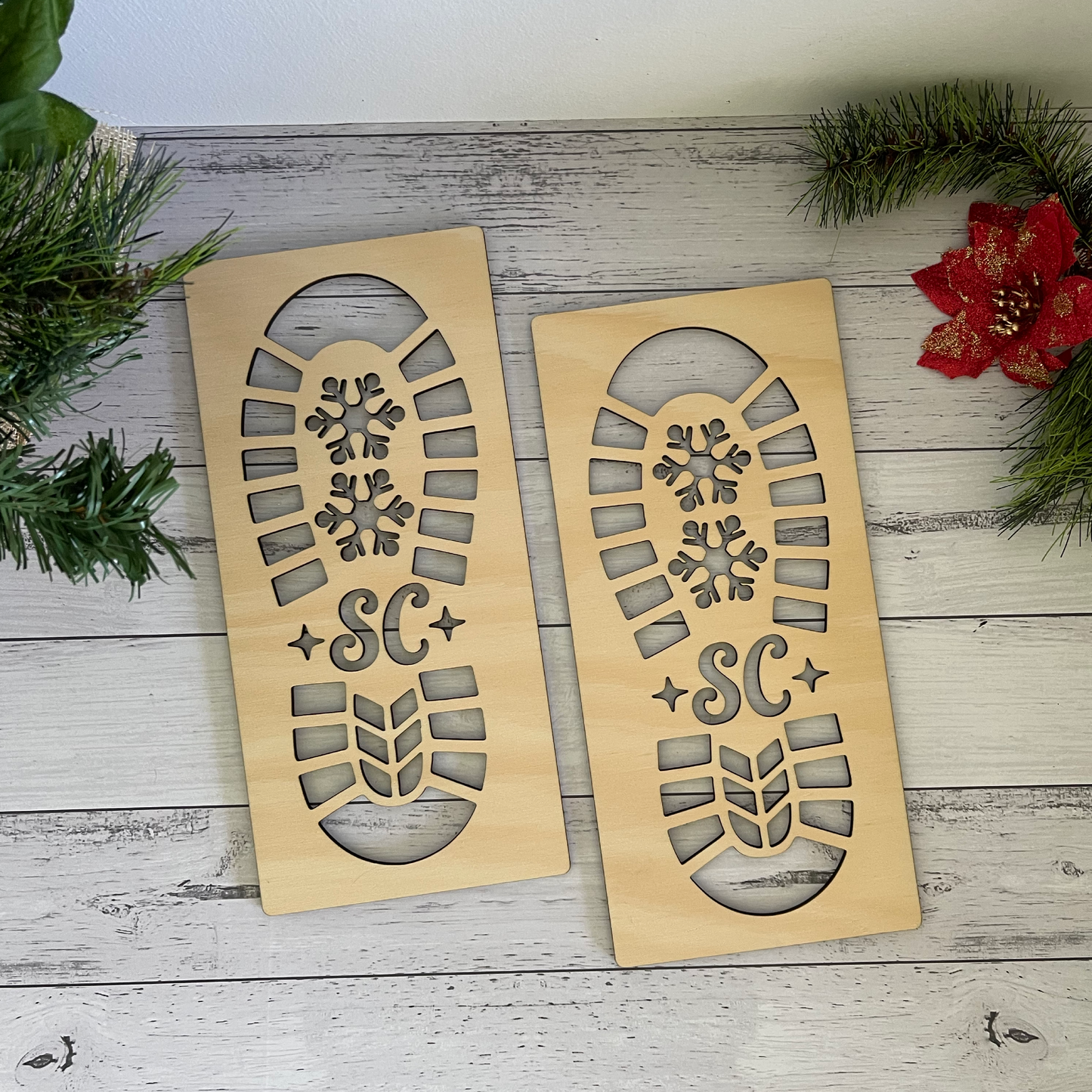 Santa's Footprints Stencil