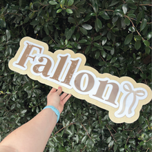 Load image into Gallery viewer, Personalised Children's Bow Themed Name Plaque