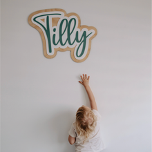 Load image into Gallery viewer, Custom 3D Layered Wood & Acrylic Name Signs