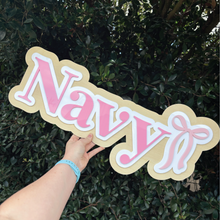 Load image into Gallery viewer, Personalised Children's Bow Themed Name Plaque