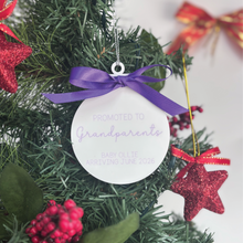 Load image into Gallery viewer, Promoted to... Pregnancy Announcement Christmas Ornament