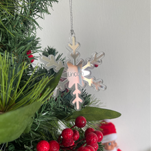 Load image into Gallery viewer, Personalised Snowflake Christmas Ornament