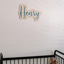Load image into Gallery viewer, Custom 3D Layered Wood & Acrylic Name Signs