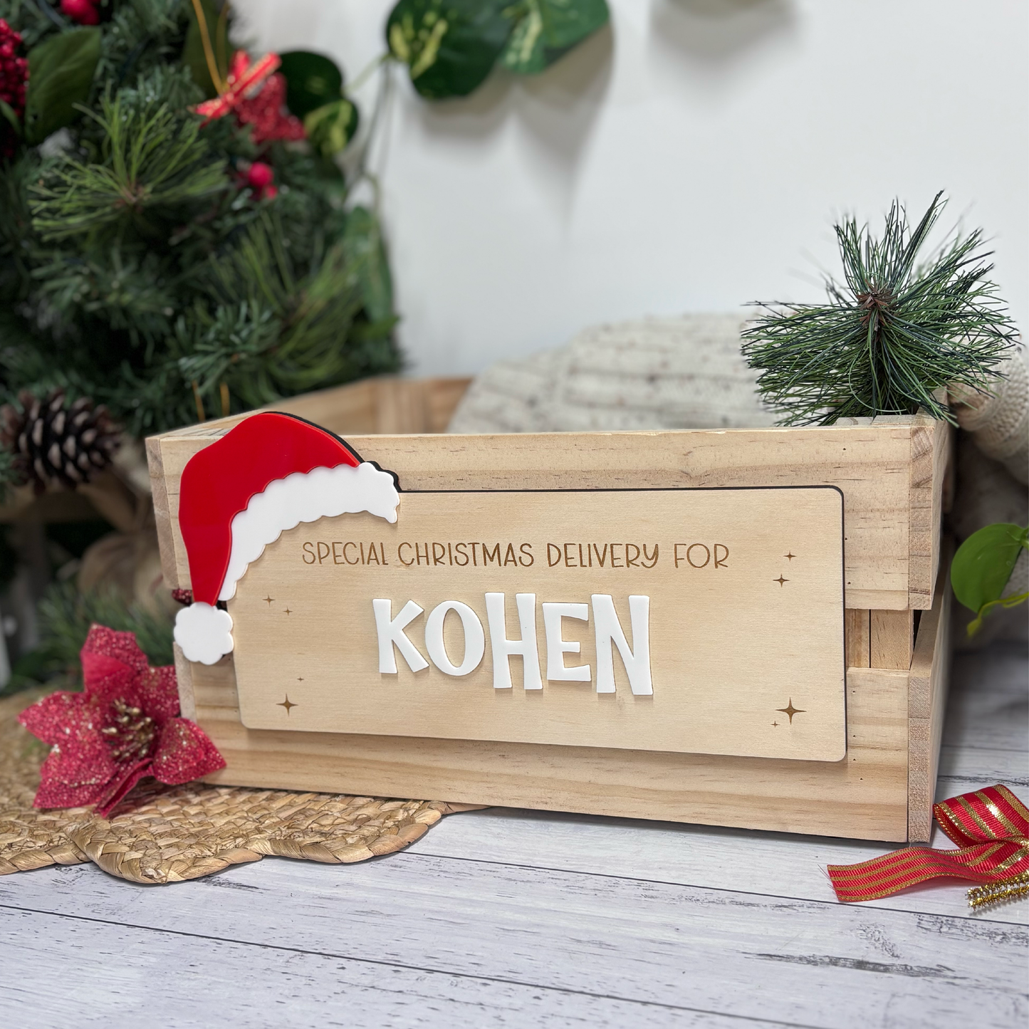 Custom Christmas Crates & Plaques
