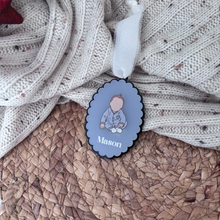 Load image into Gallery viewer, Custom Hand-Drawn Portrait Ornament