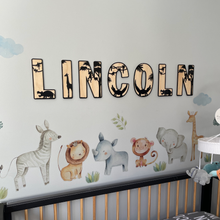 Load image into Gallery viewer, Safari Nursery Name Sign