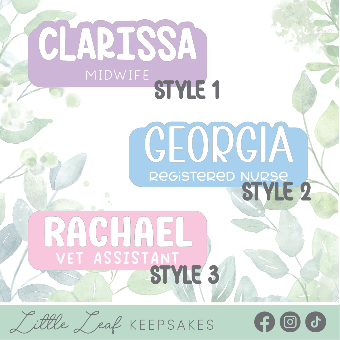 Personalised Acrylic Name Badge