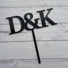 Load image into Gallery viewer, Custom Initials Wedding Cake Topper