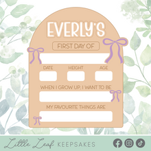 Load image into Gallery viewer, Bow Themed Back to School Board