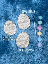 Load image into Gallery viewer, DIY Kids Personalised Wooden Easter Egg Painting Set