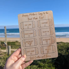 Load image into Gallery viewer, Mother's Day Pop Out Wooden Coupons