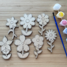Load image into Gallery viewer, DIY Wooden Painted Flowers