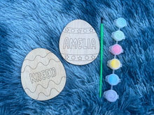 Load image into Gallery viewer, DIY Kids Personalised Wooden Easter Egg Painting Set