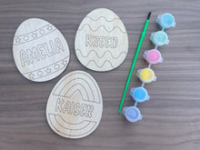 Load image into Gallery viewer, DIY Kids Personalised Wooden Easter Egg Painting Set