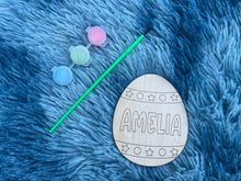 Load image into Gallery viewer, DIY Kids Personalised Wooden Easter Egg Painting Set