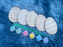 Load image into Gallery viewer, DIY Kids Wooden Easter Egg Painting Set