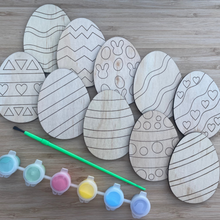 Load image into Gallery viewer, DIY Kids Wooden Easter Egg Painting Set