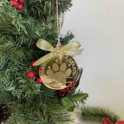 Forever In My Heart Pet Memorial Christmas Bauble