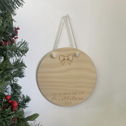 My Mistletoes Christmas Footprint Plaque