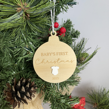 Load image into Gallery viewer, Personalised Baby’s First Christmas Ornament
