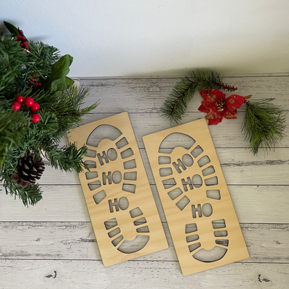 Santa's Footprints Stencil