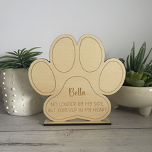 Load image into Gallery viewer, Pet Paw Print Memorial Plaque
