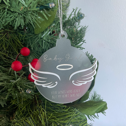 Angel Wings Christmas Memorial Ornament