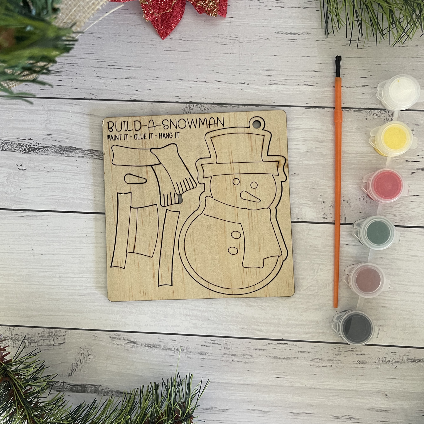 DIY Painted Pop Out Christmas Ornaments