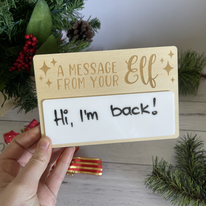 A Message From Your Elf Whiteboard