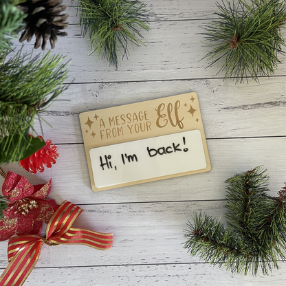 A Message From Your Elf Whiteboard