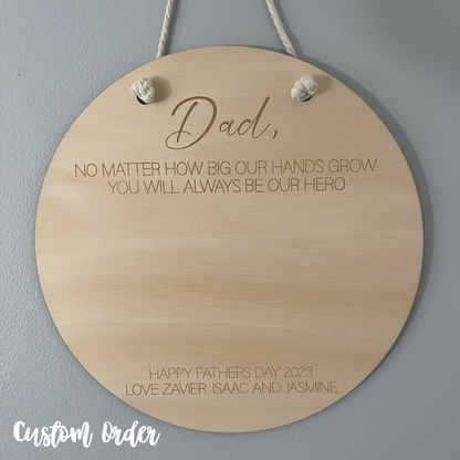 Kids Handprint Plaque