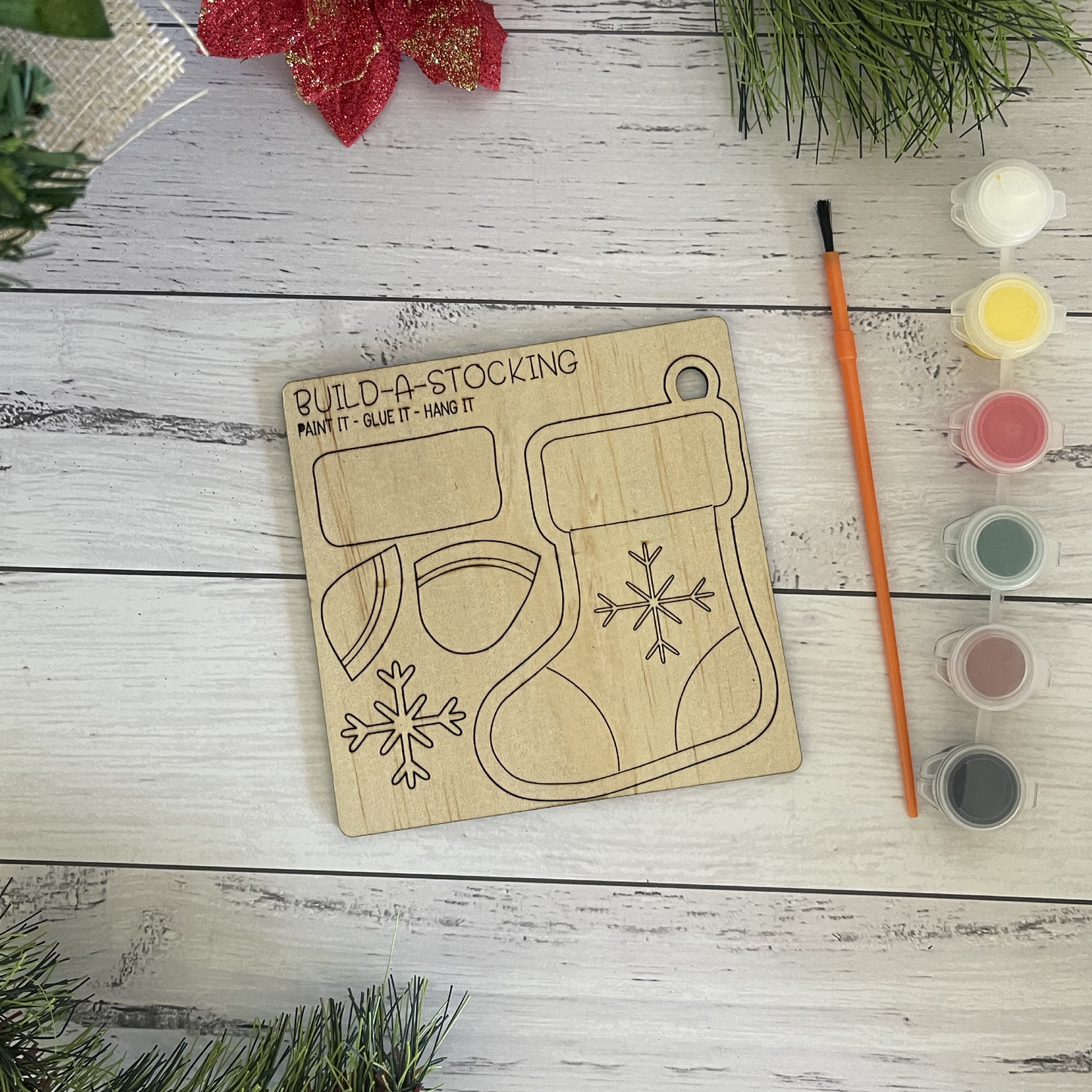DIY Painted Pop Out Christmas Ornaments