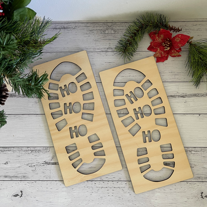 Santa's Footprints Stencil