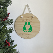 Load image into Gallery viewer, My Mistletoes Christmas Footprint Plaque
