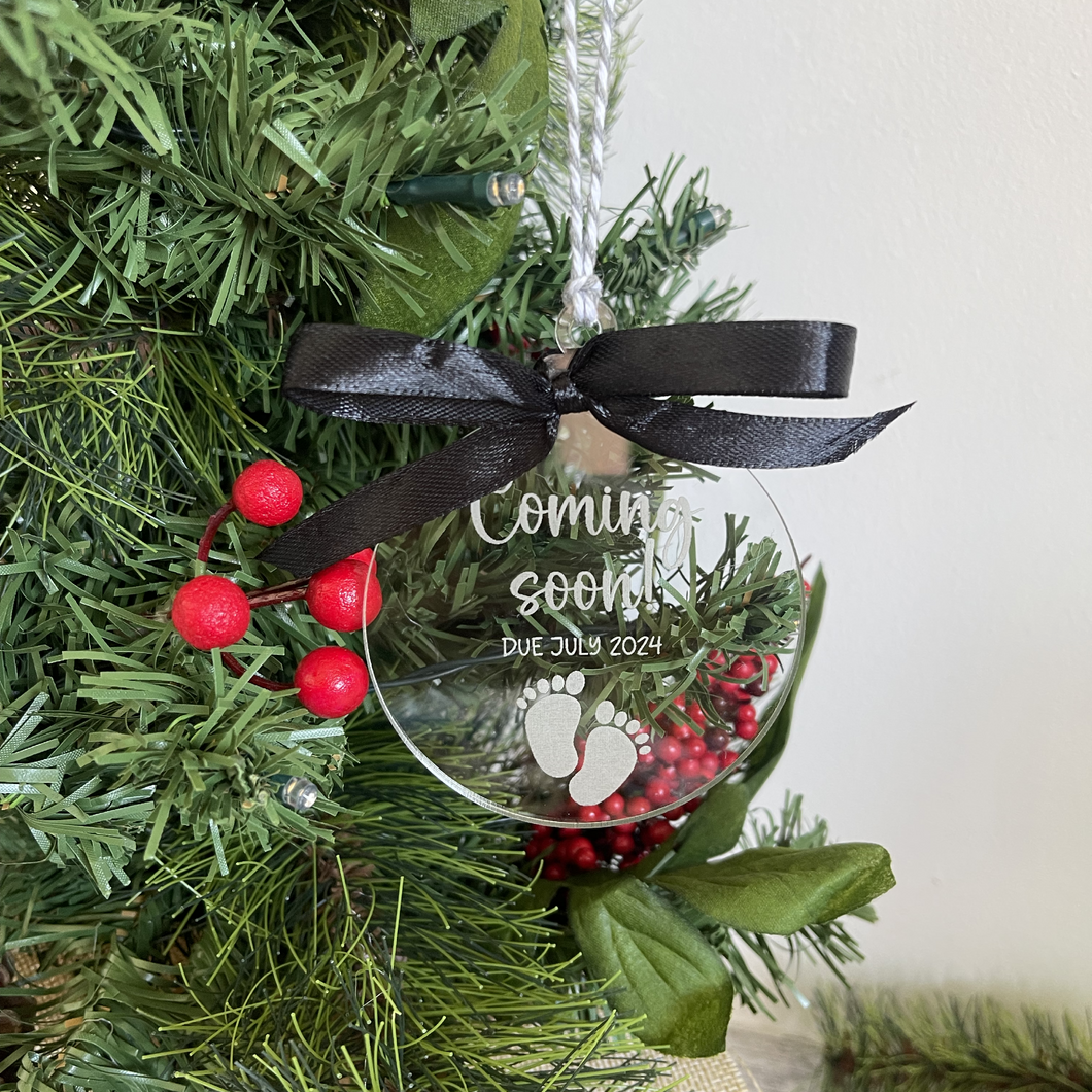 Pregnancy Announcement Christmas Ornament