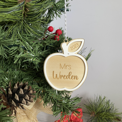 Personalised Apple Christmas Ornaments