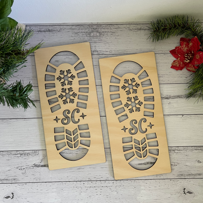 Santa's Footprints Stencil