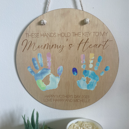 Kids Handprint Plaque