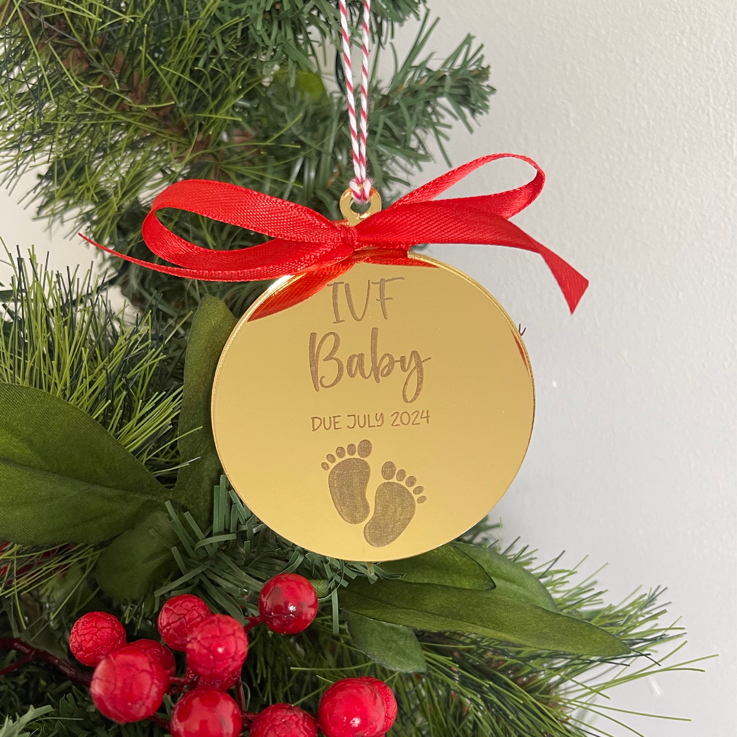 Pregnancy Announcement Christmas Ornament