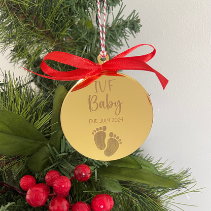 Pregnancy Announcement Christmas Ornament