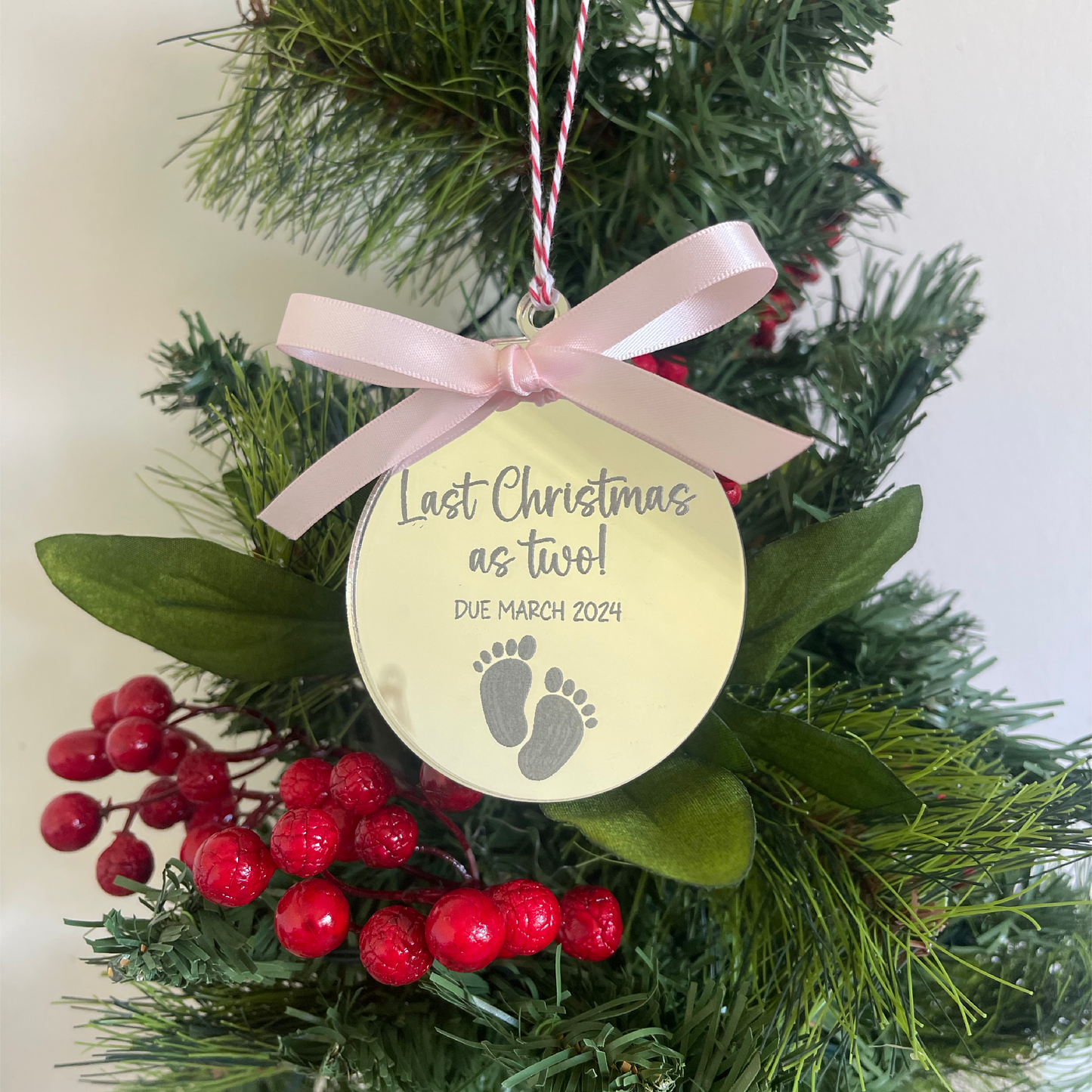 Pregnancy Announcement Christmas Ornament