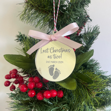 Load image into Gallery viewer, Pregnancy Announcement Christmas Ornament
