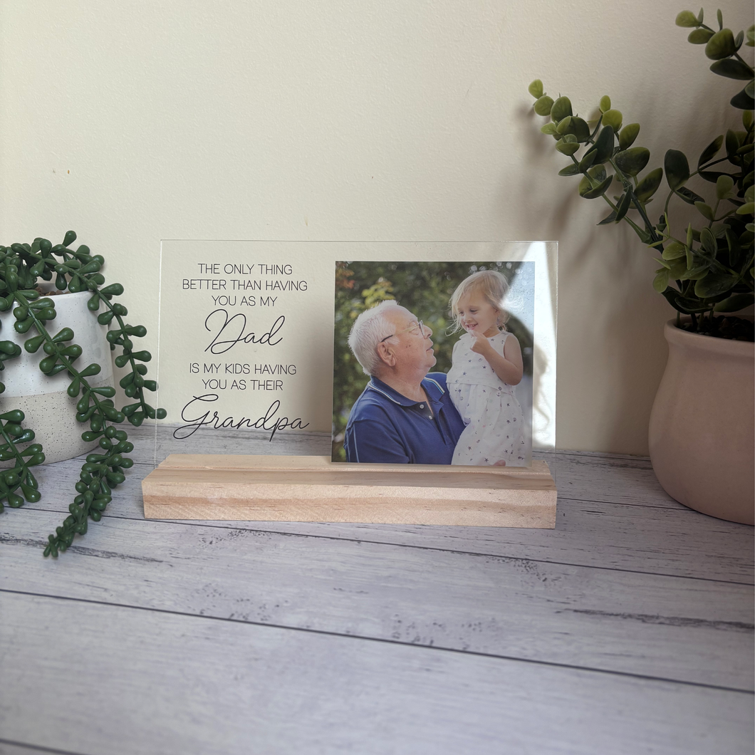 Personalised Acrylic Photo Plaque