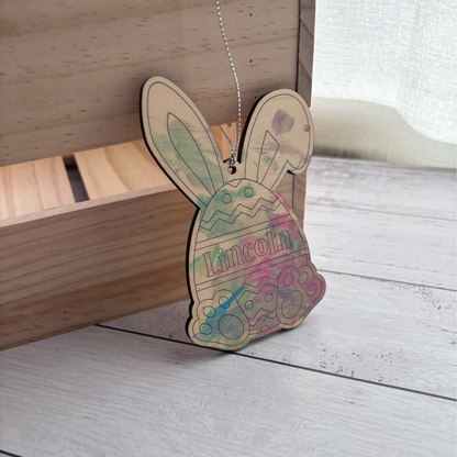 Personalised Easter Bunny Paint Kit Basket Tag