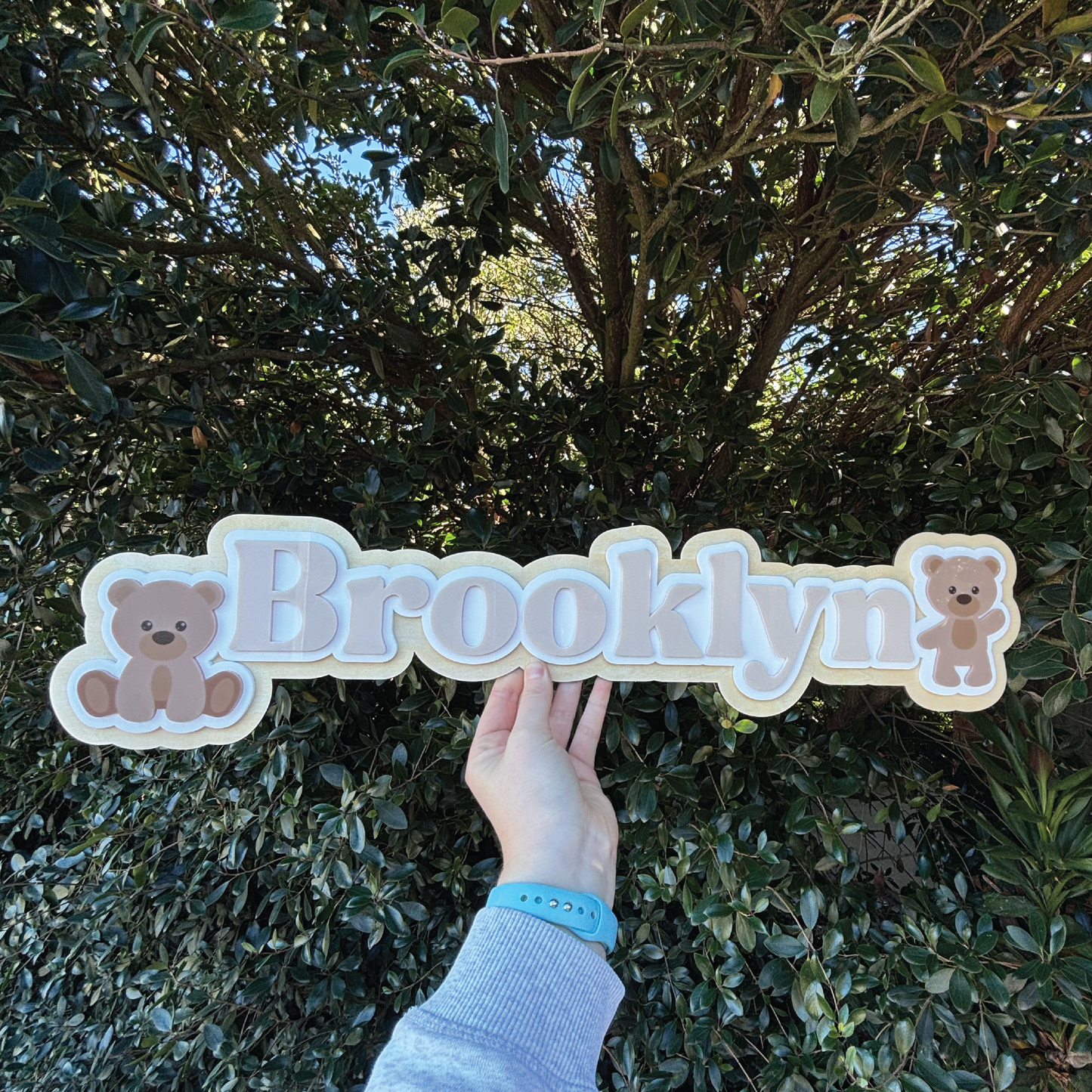 Bear Themed Name Plaque