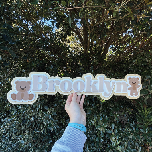 Bear Themed Name Plaque