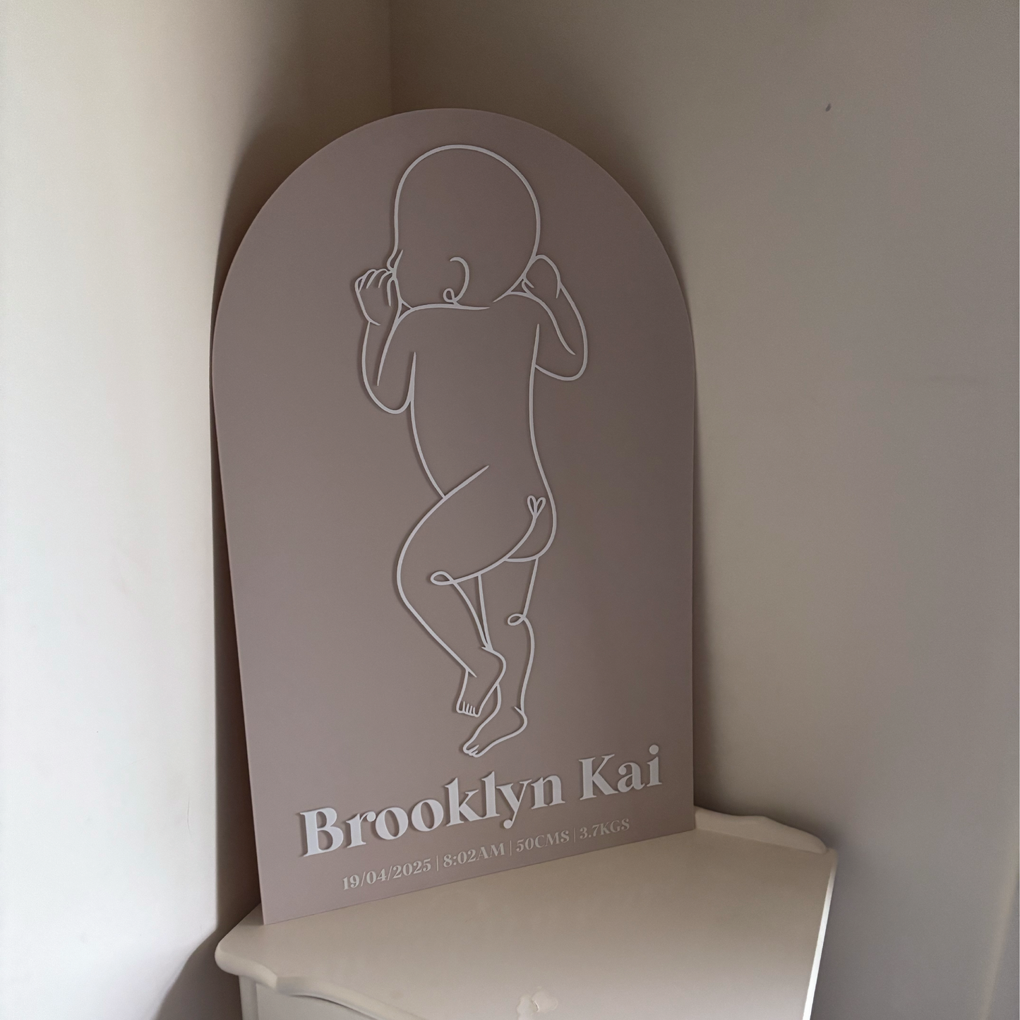Acrylic 1:1 Scale Baby Plaque